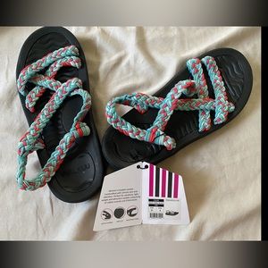 Womens multi-colored sandals